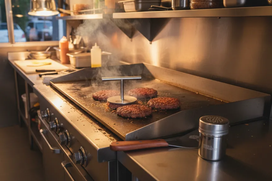 Cookinglife Grill Smashburger Press / Hamburgerpers - Premium - RVS - ø 12 cm
