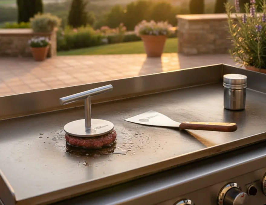 Cookinglife Grill Smashburger Press / Hamburgerpers - Premium - RVS - ø 12 cm