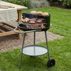 Cookinglife Halfopen BBQ met wielen Fire & Flavour - Houtskool - 51 cm - Zwart