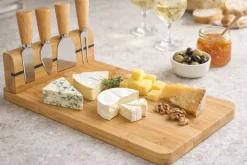 Cookinglife Kaasmessenset 5-delig - RVS - Kaasplank - Snijden en serveren van kaas