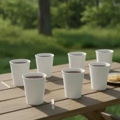 Cookinglife Kartonnen Koffiebekers 230 ml - Wit - 50 stuks