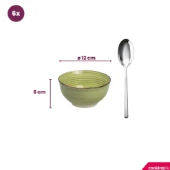 Cookinglife Kleine kommen Delice Groen ΓΈ 12 cm - 6 stuks