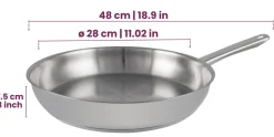 Cookinglife Koekenpannenset Superior Triply RVS 2-Delig ø 24 & 28 cm - geschikt voor alle warmtebronnen - zonder anti-aanbaklaag