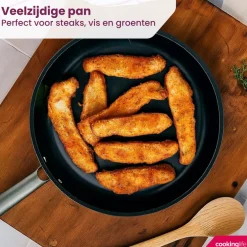 Cookinglife Koekenpannenset ProForge 2-Delig ΓΈ 24 & 28 cm - geschikt voor alle warmtebronnen - keramische anti-aanbaklaag
