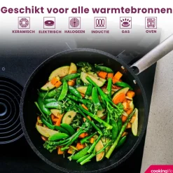 Cookinglife Koekenpannenset ProForge 2-Delig ø 24 & 28 cm - geschikt voor alle warmtebronnen - keramische anti-aanbaklaag