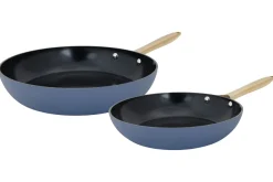 Cookinglife Koekenpannenset Style Blauw 2-Delig ΓΈ 24 & 28 cm - geschikt voor alle warmtebronnen - keramische anti-aanbaklaag