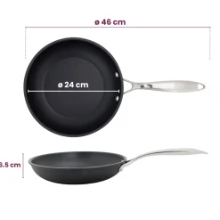Cookinglife Koekenpannenset Revolt 2-Delig ΓΈ 24 & 28 cm - geschikt voor alle warmtebronnen - keramische anti-aanbaklaag