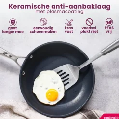 Cookinglife Koekenpan Revolt ø 24 cm - geschikt voor alle warmtebronnen - keramische anti-aanbaklaag
