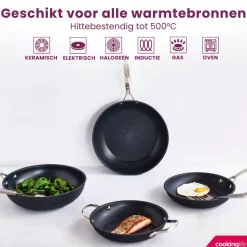 Cookinglife Koekenpan Revolt ø 28 cm - geschikt voor alle warmtebronnen - keramische anti-aanbaklaag