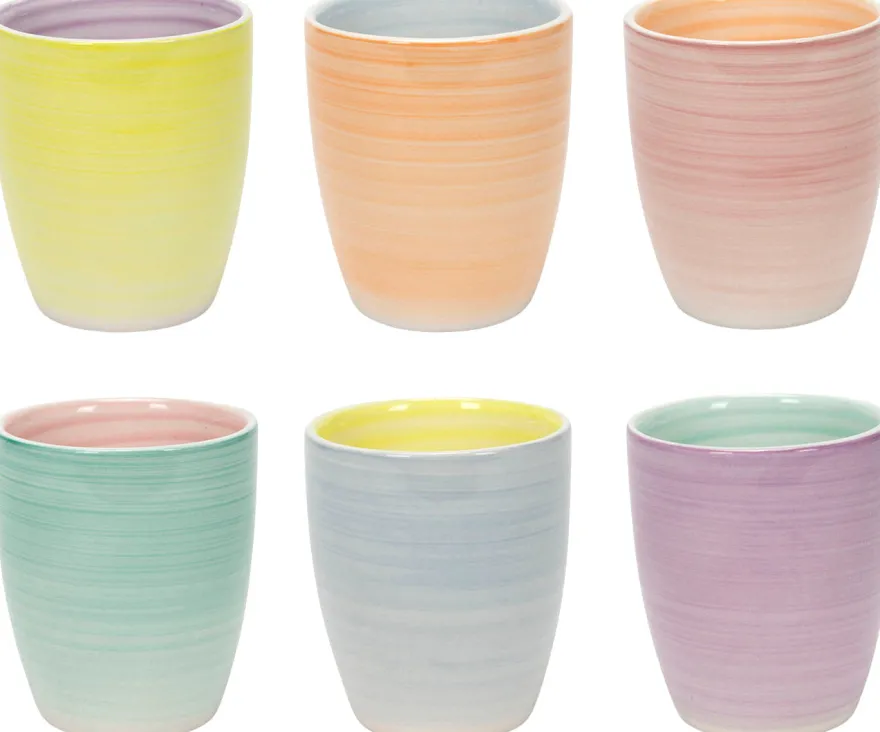 Cookinglife Koffiebekers Pastel Harmony 340 ml - 6 Stuks