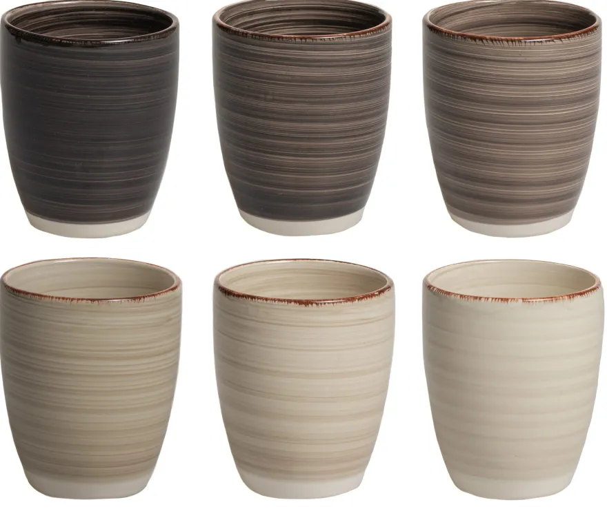 Cookinglife Koffiekopjes / Senseo Kopjes - Delice Grijs 180 ml - 6 stuks
