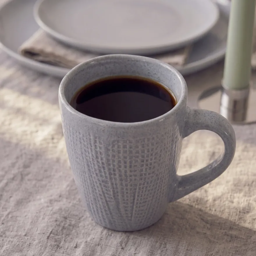 Cookinglife Koffiemokken Linen Grijs 340 ml – 6 stuks