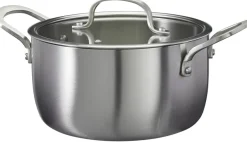 Cookinglife Kookpan met Glazen Deksel Signature Steel - RVS - ø 20 cm / 2.2 Liter - geschikt voor alle warmtebronnen