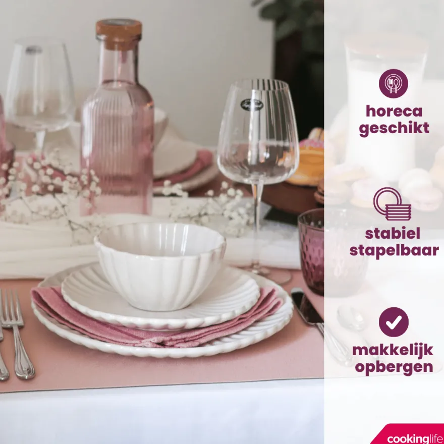 Cookinglife Mokken Cardida Off White 350 ml - 6 Stuks