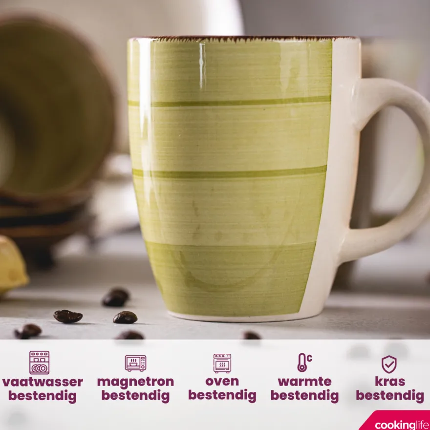 Cookinglife Mokken Delice Groen 350 ml - 6 stuks
