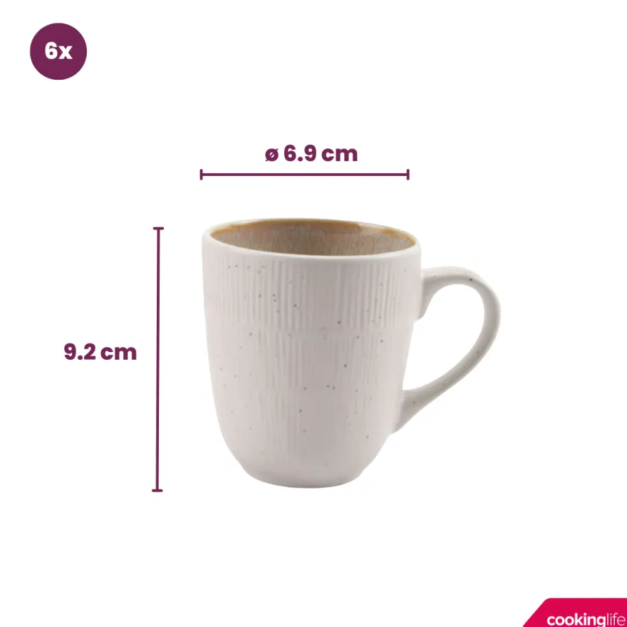 Cookinglife Mokken Nola Sand 330 ml - 6 Stuks