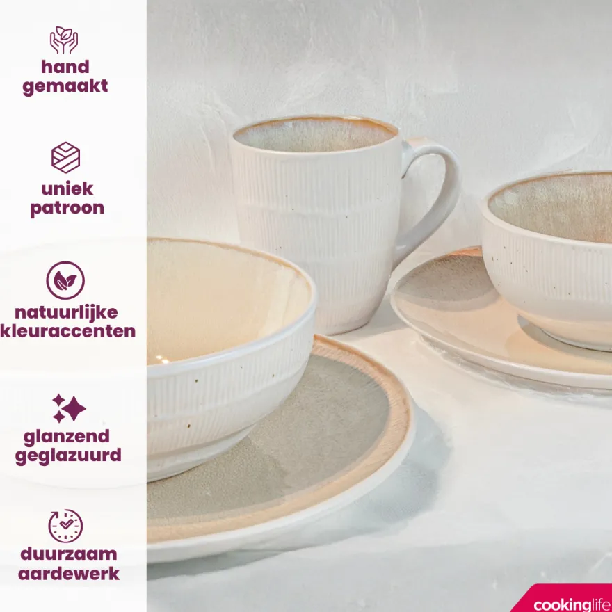 Cookinglife Mokken Nola Sand 330 ml - 6 Stuks