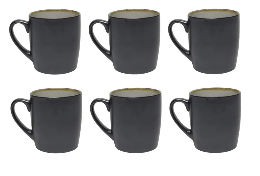 Cookinglife Mokken Nola Warm Grey 350 ml - 6 stuks