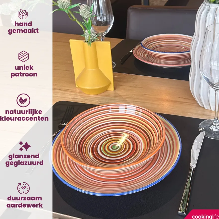 Cookinglife Mokken Rhythm & Lines 340 ml - 4 Stuks