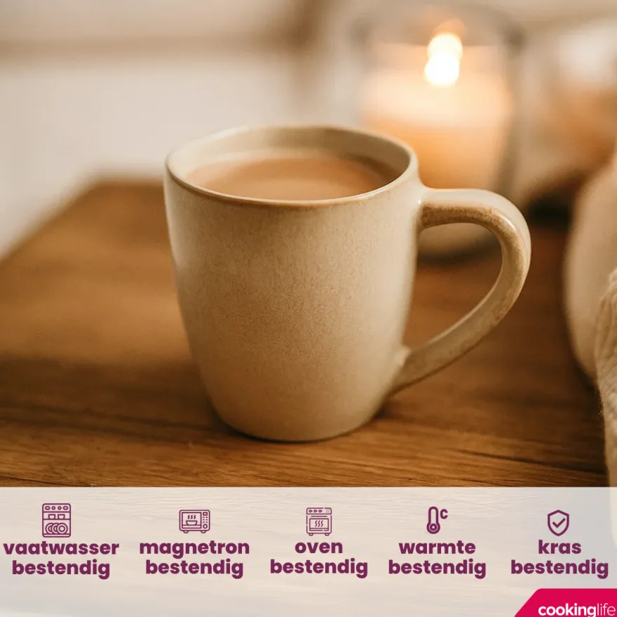 Cookinglife Mokken Sabi Beige 450 ml - 6 Stuks