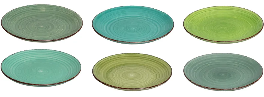 Cookinglife Ontbijtborden / Dessertborden Delice Groen ø 19 cm - 6 stuks