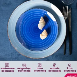 Cookinglife Ontbijtborden / Dessertborden Delice Blauw ø 19 cm - 6 stuks