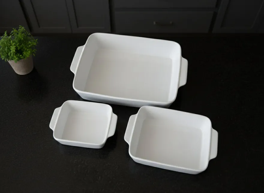 Cookinglife Ovenschalen Aardewerk Set - 3 Stuks