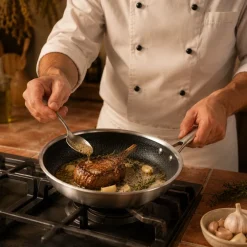 Cookinglife Pannenset HexaCook Hybride Pan 4-delig - Wok ø 28 cm + Koekenpan ø 20, 24 & 28 cm - NON STICK - geschikt voor alle warmtebronnen - keramische anti-aanbaklaag