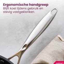 Cookinglife Pannenset Revolt 3-delig - Wokpan ø 28 cm + Koekenpan ø 24 & 28 cm - geschikt voor alle warmtebronnen - keramische anti-aanbaklaag