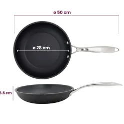 Cookinglife Pannenset Revolt 3-delig - Wokpan ø 28 cm + Koekenpan ø 24 & 28 cm - geschikt voor alle warmtebronnen - keramische anti-aanbaklaag