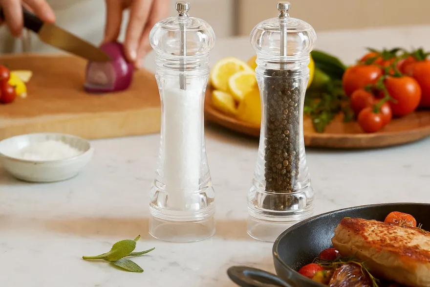 Cookinglife Peper- en Zoutmolen Set Rocca Transparant - 21.5 cm