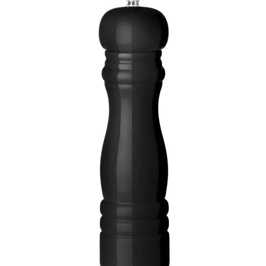 Cookinglife Pepermolen Rocca Zwart Glanzend - RVS Molen - 21.5 cm