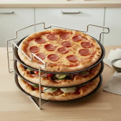 Cookinglife Pizza Bakplaat Ø 32 cm Metaal - Non Stick Set 4-delig