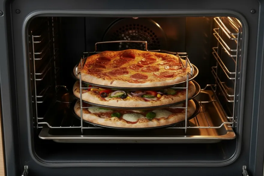 Cookinglife Pizza Bakplaat Ø 32 cm Metaal - Non Stick Set 4-delig