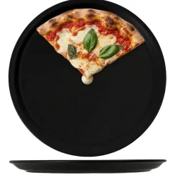 Cookinglife Pizzaborden Aardewerk Zwart Ø 30 cm - Set van 4 Vaatwasserbestendig