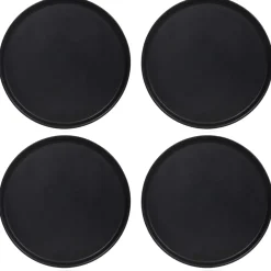 Cookinglife Pizzaborden Aardewerk Zwart Ø 30 cm - Set van 4 Vaatwasserbestendig
