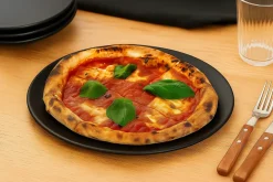 Cookinglife Pizzaborden Aardewerk Zwart Ø 30 cm - Set van 4 Vaatwasserbestendig