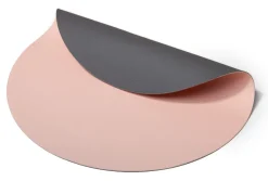 Cookinglife Placemats - Dubbelzijdig - Afwasbaar - Grijs / Roze ø 38 cm - 6 Stuks