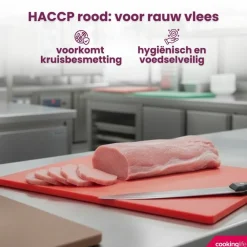 Cookinglife Snijplank HACCP Rood 45 x 30 cm - voor vlees