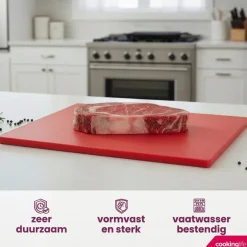 Cookinglife Snijplank HACCP Rood 45 x 30 cm - voor vlees