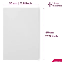 Cookinglife Snijplank HACCP Wit 45 x 30 cm - voor zuivel & brood