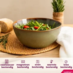 Cookinglife Soepkommen / Kommen Sabi Groen ø 15 cm - 6 Stuks