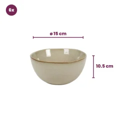 Cookinglife Soepkommen / Kommen Sabi Beige ΓΈ 15 cm - 6 Stuks