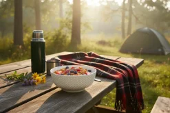 Cookinglife Soepkommen / Kommen - CampVibe - Outdoor - Kunststof - Onbreekbaar - Wit ΓΈ 16.8 cm - 4 Stuks