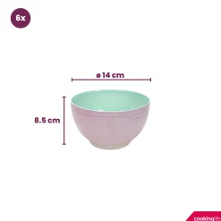 Cookinglife Soepkommen / Kommen Pastel Harmony ø 14 cm - 6 Stuks