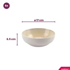 Cookinglife Soepkommen / Kommen Nola Sand ø 17 cm - 6 Stuks