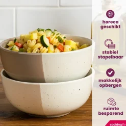 Cookinglife Soepkommen / Kommen Leem ø 15 cm - 6 Stuks