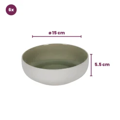 Cookinglife Soepkommen / Kommen Mos groen ø 16,5 cm - 6 Stuks