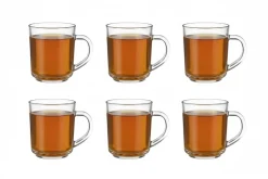 Cookinglife Theeglazen 220 ml Helder Glas - Set van 6 voor Warme Dranken