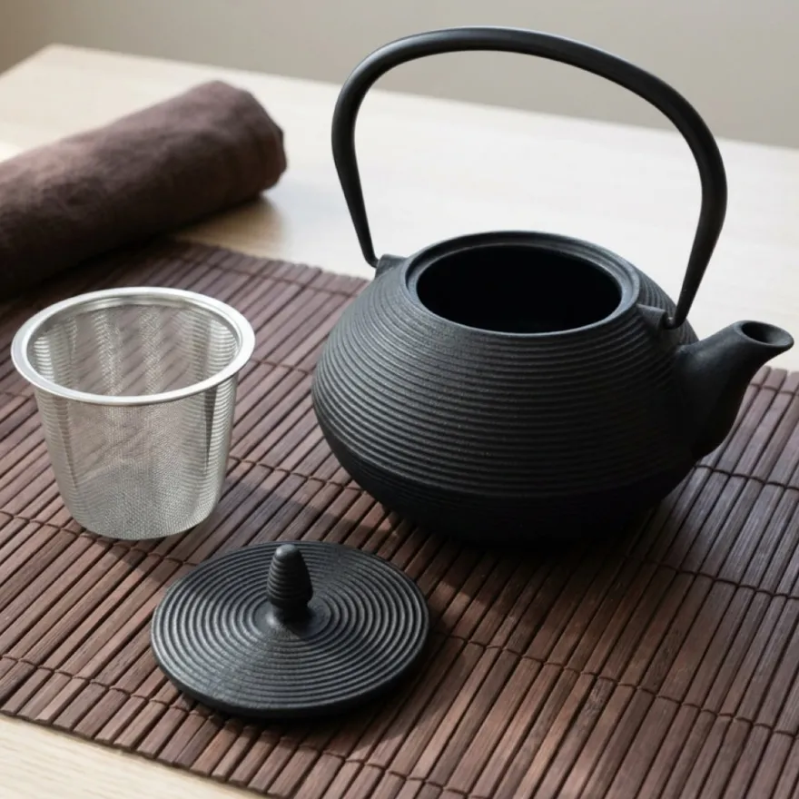 Cookinglife Theepot Itome met RVS Filter - Gietijzer Zwart - 800 ml